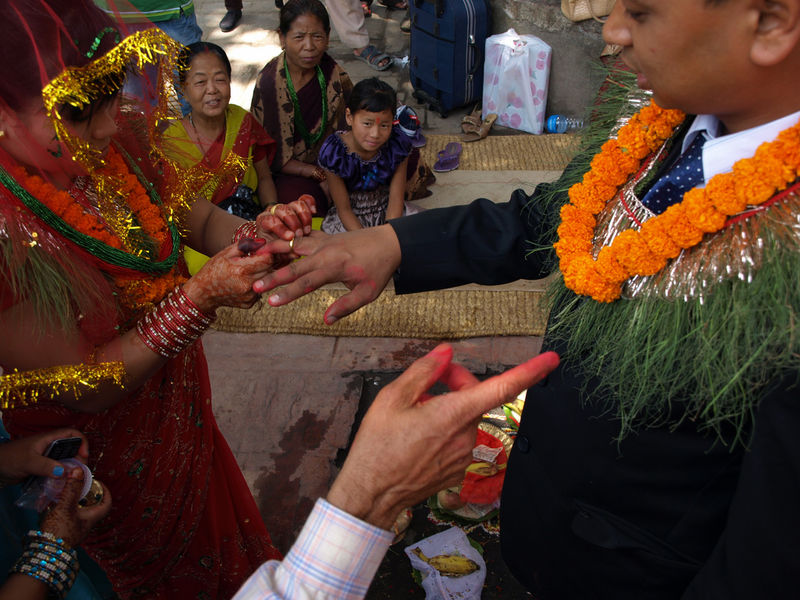 Nepal exchange wedding rings